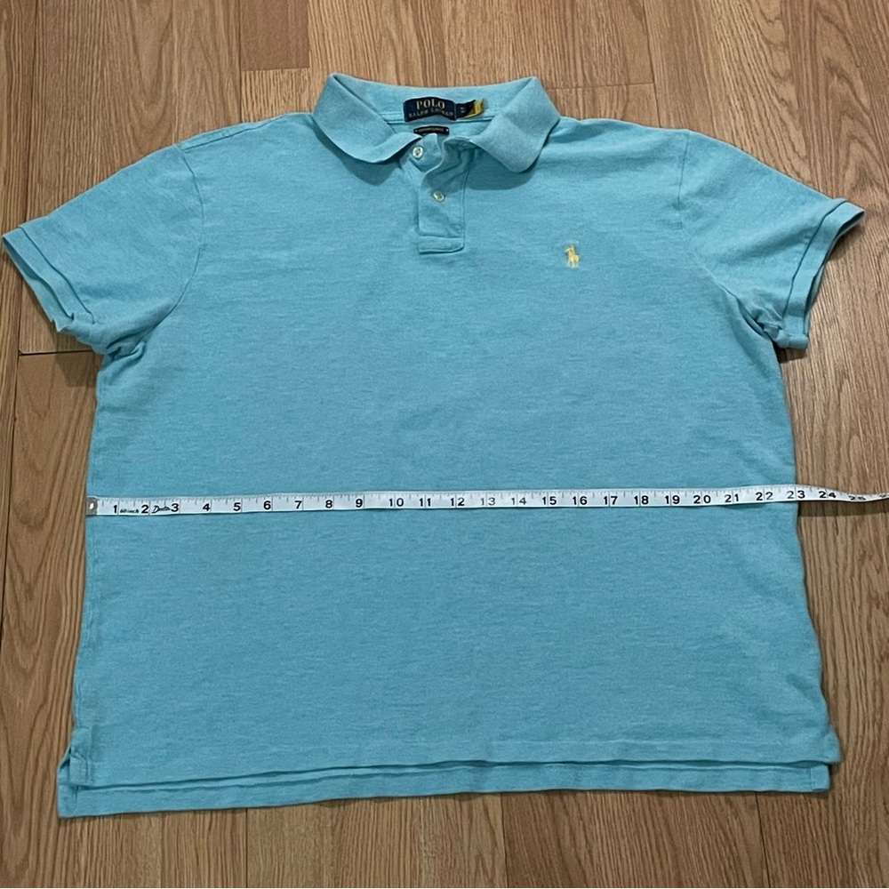 Polo Ralph Lauren Men’s XL Custom Slim Fit Polo Shirt Blue Teal Preppy Golf - Picture 7 of 9